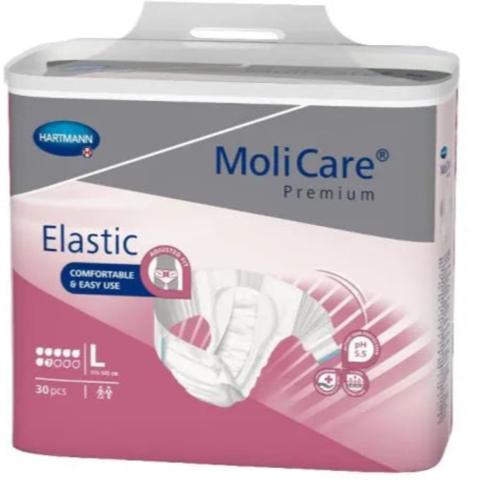 Molicare Premium Elastic Unisex 7 Drops Large Waist 115-145cm 2719 Pack/30