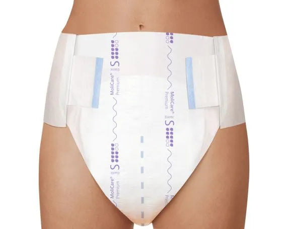 Molicare Premium Elastic Unisex 8 Drops Small Waist 60-90cm 2600ml Pack/26