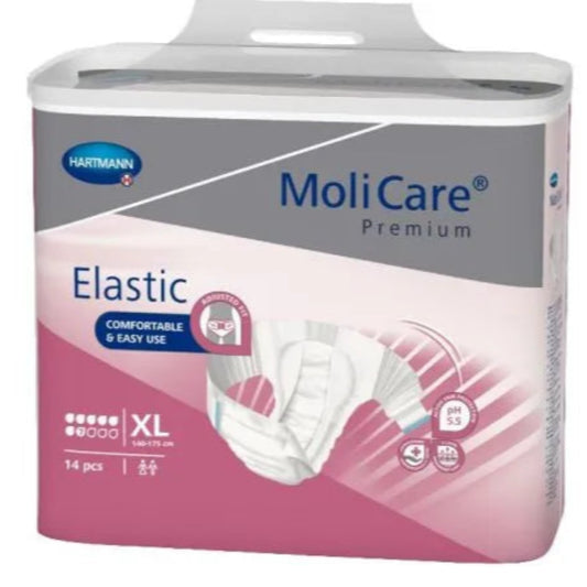 Molicare Premium Elastic Unisex 7 Drops Extra Large Waist 140-175cm 3180 Pack/14