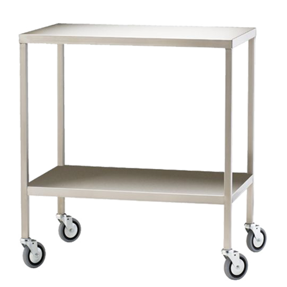 Medium Stainless Steel Trolley 80 x 50 x 90.5cm - Promed Supplies Pty Ltd