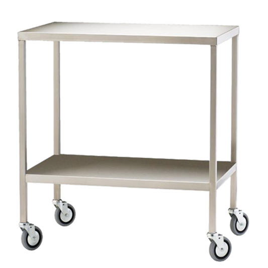 Medium Stainless Steel Trolley 80 x 50 x 90.5cm - Promed Supplies Pty Ltd