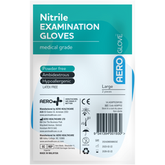 AEROGLOVE Large Nitrile Powder-Free Gloves Bag/2