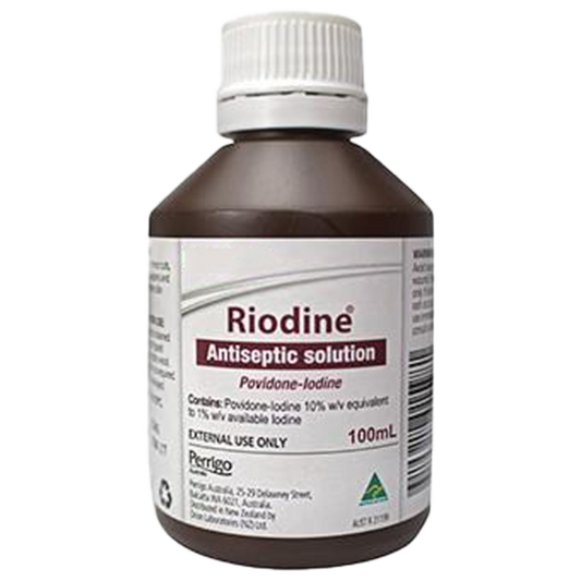 RIODINE 10% Povidone Iodine Solution 100ml - Promed Supplies Pty Ltd