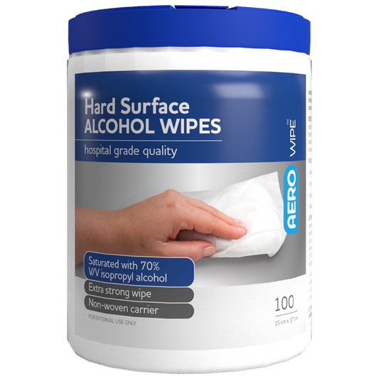 AEROWIPE 70% Isopropyl Alcohol Hard Surface Wipes (DG) Tub/100