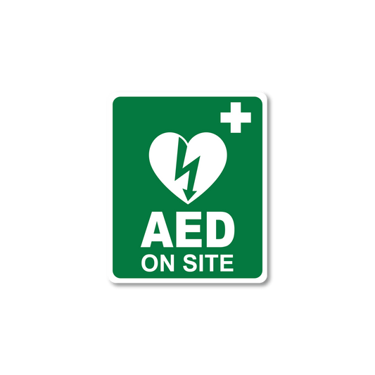 CARDIACT AED On Site Sticker 10 x 12cm
