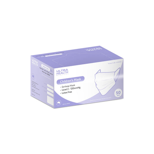 Ultra Health® Children's Surgical Masks Level 2 with Earloops Puppy & Bones Print Carton/2000