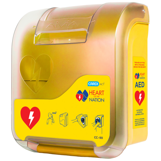 HOTN CARDIACT Alarmed AED Cabinet (Yellow) - Promed Supplies Pty Ltd