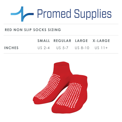 The Original Non Slip Socks Red - Hospital Grade