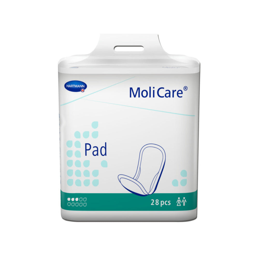 Molicare Pad Unisex 3 Drops Waist 27x10cm 481ml Pack/28