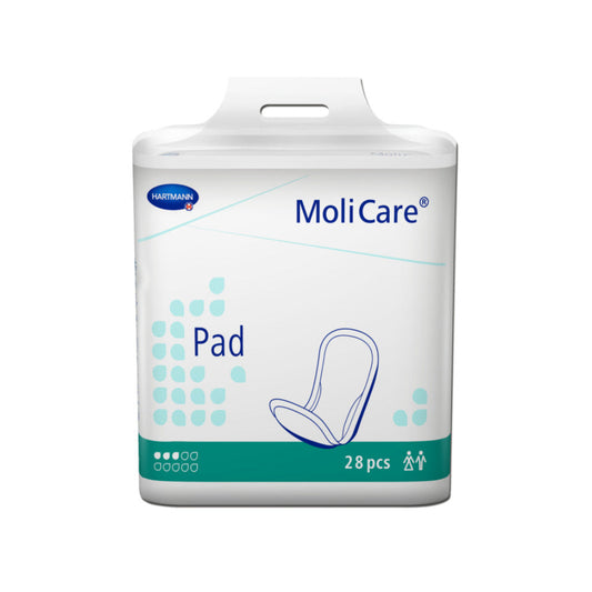 Molicare Pad Unisex 3 Drops Waist 27x10cm 481ml Pack/28