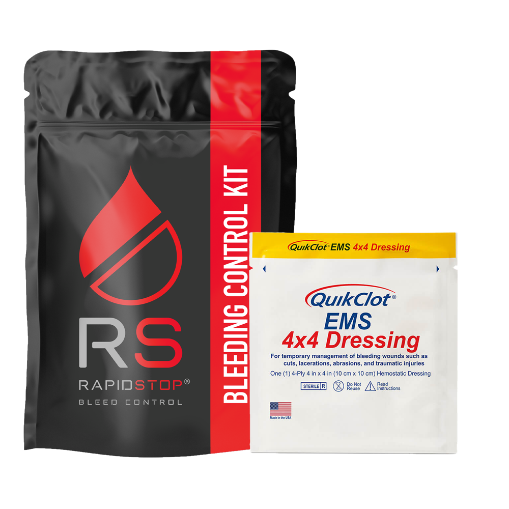 RAPIDSTOP Small Bleed Control Pack with QUIKCLOT EMS Dressing - Promed Supplies Pty Ltd