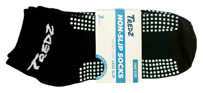 Non Slip Socks Black - Hospital Grade Packs of 3 Pairs