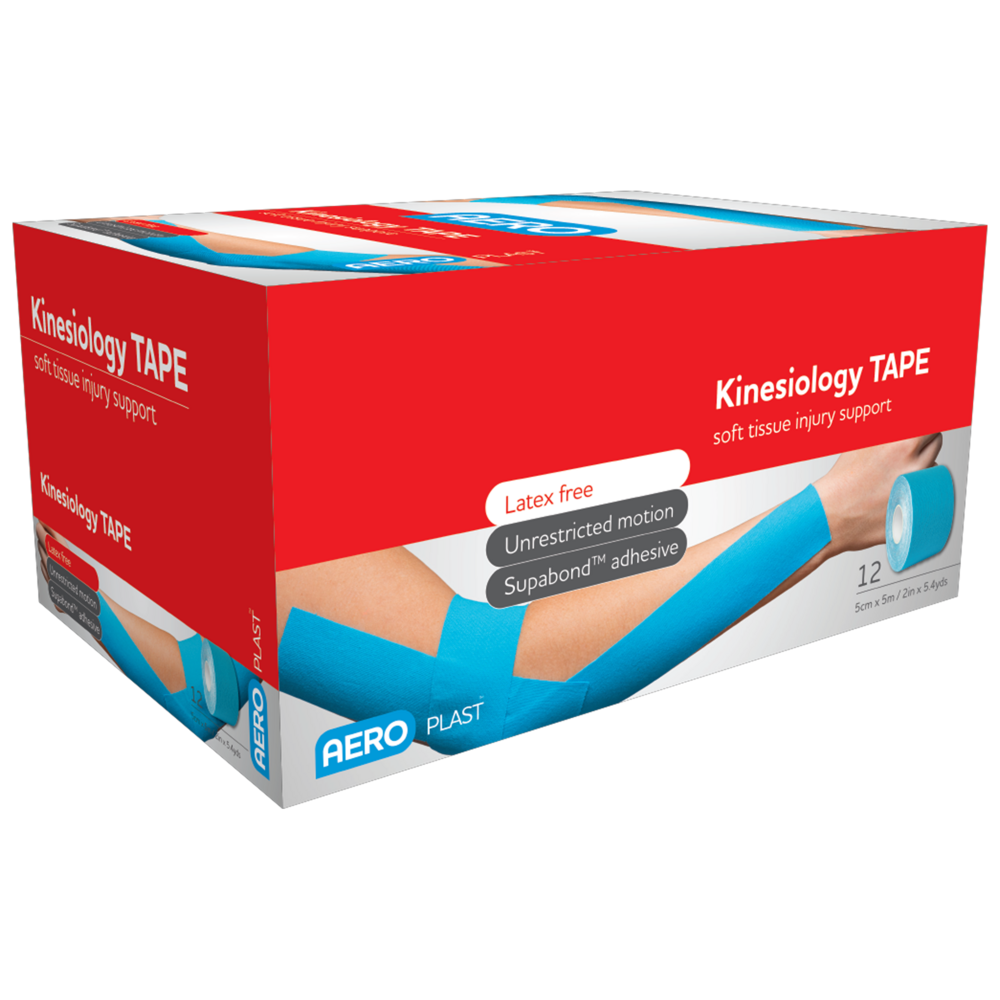 AEROPLAST Kinesiology Tape 5cm x 5M Box/12 - Promed Supplies Pty Ltd