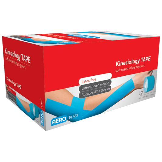AEROPLAST Kinesiology Tape 5cm x 5M Box/12 - Promed Supplies Pty Ltd