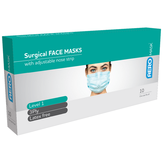 AEROMASK Level 2 Surgical Mask Box/10 - Promed Supplies Pty Ltd