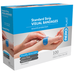AEROPLAST Premium Visual Strip 7.5 x 2.5cm Box/100