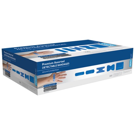 AEROPLAST Premium Detectable Assorted Dressings Box/100 - Promed Supplies Pty Ltd