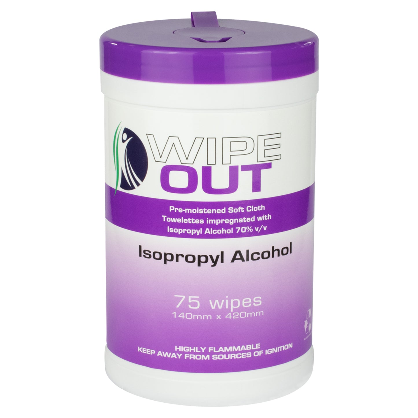 Wipe Out® Isopropyl Alcohol Wipes Carton/12