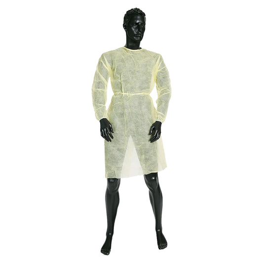 Ultra Health® Disposable Isolation Gown PP Yellow Carton/50