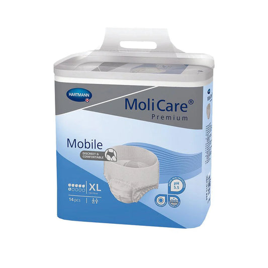 MoliCare Premium Elastic Unisex 6 Drops Briefs Extra Large 140-175cm 2786ml Pack/14